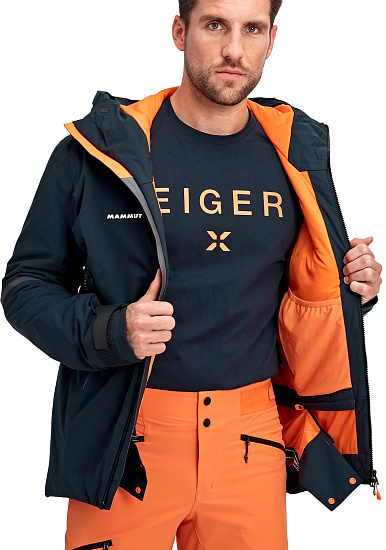 Куртка мужская Mammut Nordwand Thermo HS Hooded Night - Фото 10 большая