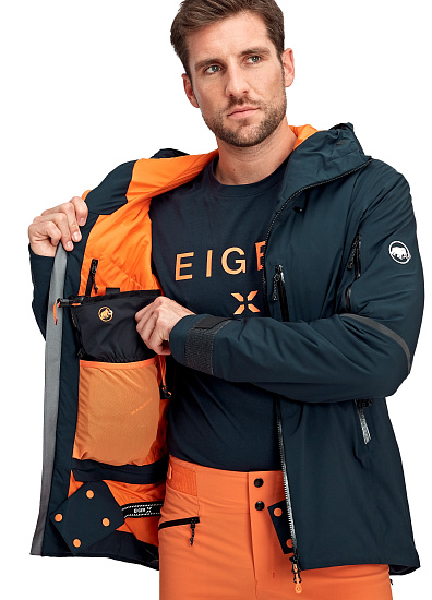 Куртка мужская Mammut Nordwand Thermo HS Hooded Night - Фото 15 большая