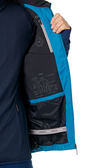 Куртка мужская Head Neo Turquoise/Darkblue - Фото 9 большая