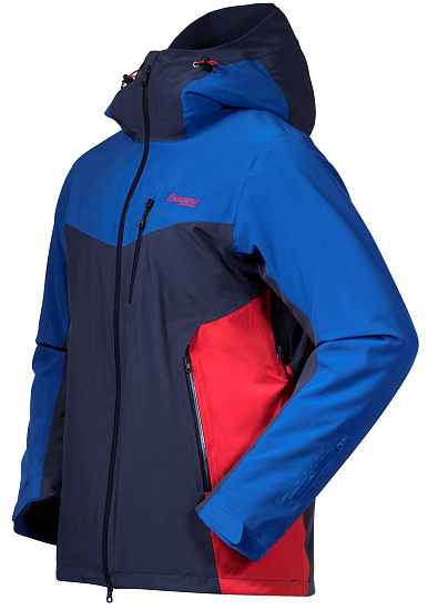 Куртка мужская Bergans Oppdal Ins Dk RoyalBlue/Navy/FireRed - Фото 3 большая