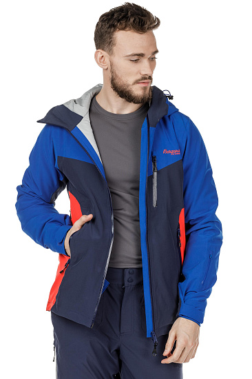 Куртка мужская Bergans Oppdal Ins Dk RoyalBlue/Navy/FireRed - Фото 7 большая