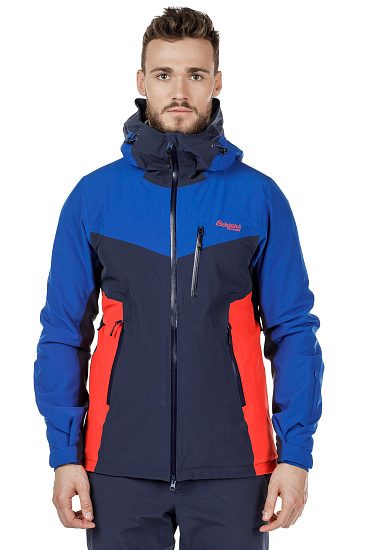 Куртка мужская Bergans Oppdal Ins Dk RoyalBlue/Navy/FireRed - Фото 8 большая