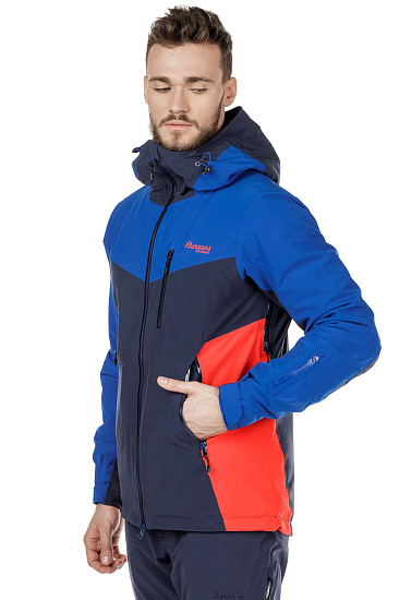Куртка мужская Bergans Oppdal Ins Dk RoyalBlue/Navy/FireRed - Фото 9 большая