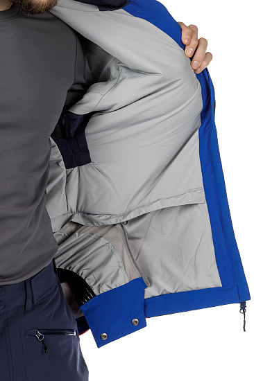 Куртка мужская Bergans Oppdal Ins Dk RoyalBlue/Navy/FireRed - Фото 17 большая