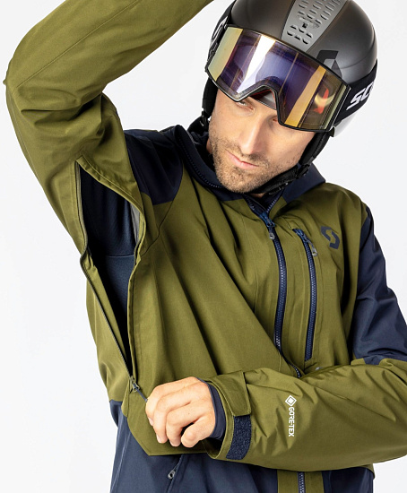Куртка мужская Scott Vertic GTX 2L Dark Blue/Fir Green - Фото 6 большая