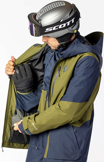Куртка мужская Scott Vertic GTX 2L Dark Blue/Fir Green - Фото 10 большая