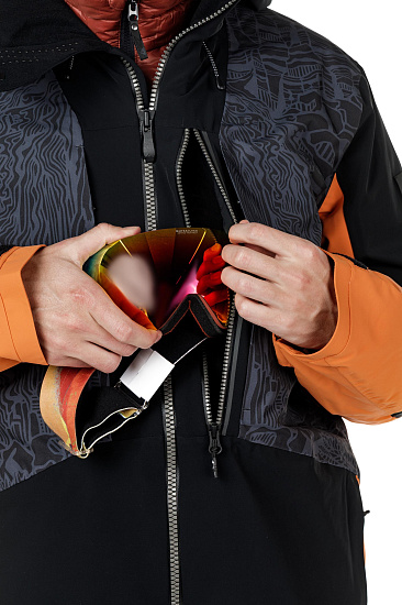 Куртка мужская Quiksilver Travis Rice Stretch Black Forest Vibes - Фото 4 большая