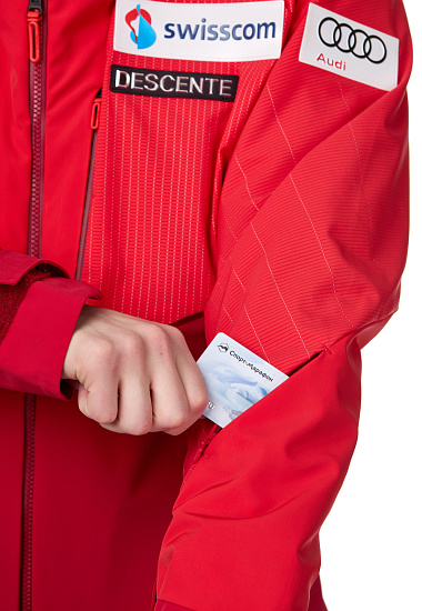 Куртка мужская Descente S.I.O Insulated Swiss National Team Replica Electric Red - Фото 14 большая
