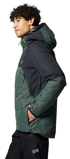 Куртка мужская Mountain Hardwear Cloud Bank Gore-Tex Insulated Black Spruce - Фото 3 большая