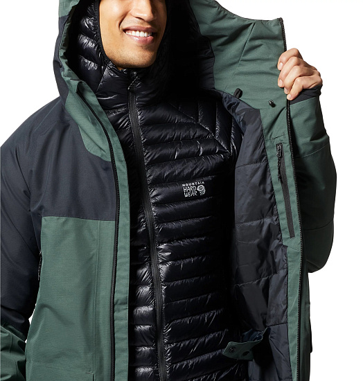 Куртка мужская Mountain Hardwear Cloud Bank Gore-Tex Insulated Black Spruce - Фото 12 большая