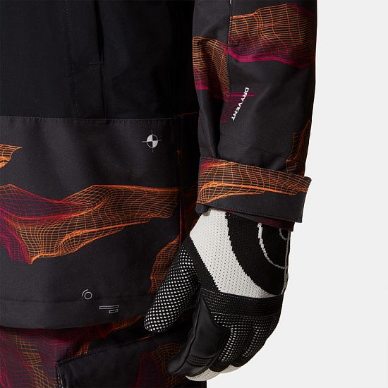 Куртка мужская The North Face Silvani Anorak TNF Black Binary Halfdome Print/TNF Black - Фото 3 большая