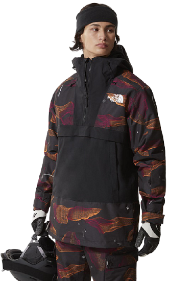 Куртка мужская The North Face Silvani Anorak TNF Black Binary Halfdome Print/TNF Black - Фото 10 большая
