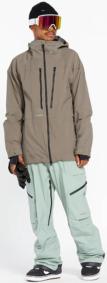 Куртка мужская Volcom Guch Stretch Gore Chestnut Brown - Фото 4 большая