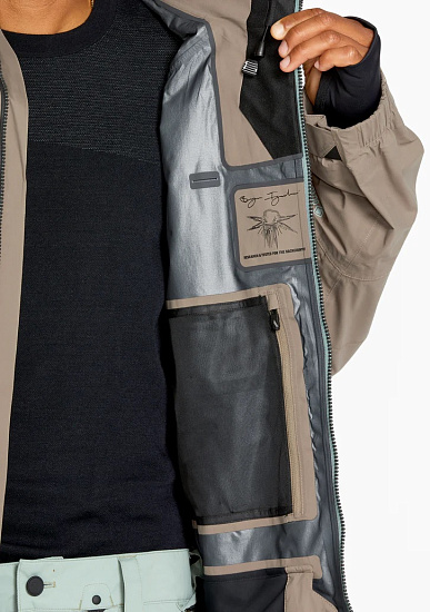 Куртка мужская Volcom Guch Stretch Gore Chestnut Brown - Фото 11 большая