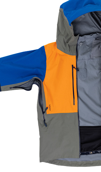 Куртка мужская Norrona Lofoten Gore-Tex Pro Castor Grey/Orange Popsicle - Фото 6 большая