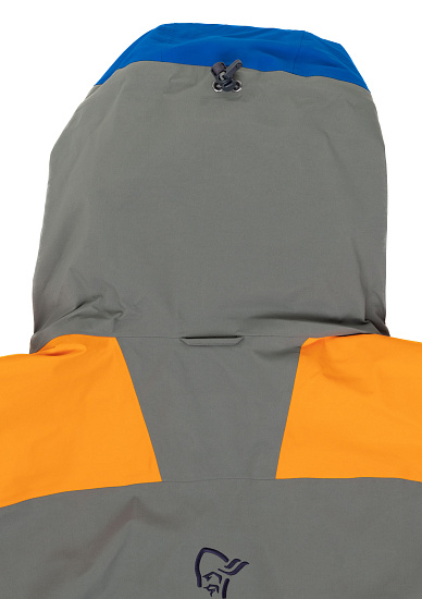 Куртка мужская Norrona Lofoten Gore-Tex Pro Castor Grey/Orange Popsicle - Фото 7 большая