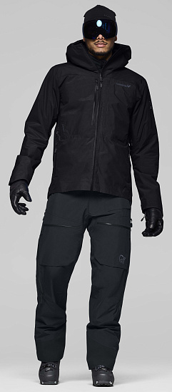 Куртка мужская Norrona Lofoten Gore-Tex Insulated Caviar Black - Фото 4 большая