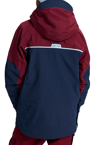 Куртка мужская Burton Frostner Anorak Mulled Berry/Dress Blue - Фото 2 большая