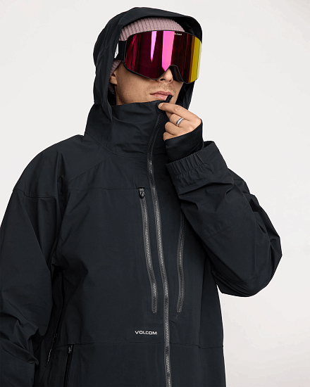 Куртка мужская Volcom Guch Stretch Gore Black - Фото 4 большая