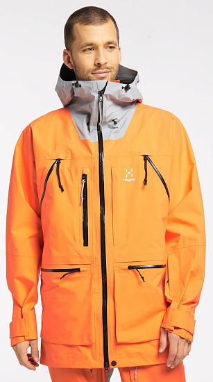Куртка мужская Haglofs Vassi GTX Pro Flame Orange/Concrete - Фото 3 большая