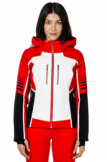 Куртка женская Descente Evangeline Super White/Electric Red - Фото 4 большая