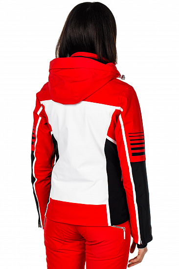 Куртка женская Descente Evangeline Super White/Electric Red - Фото 6 большая