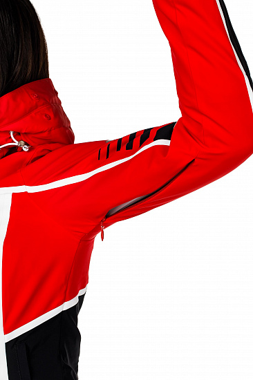 Куртка женская Descente Evangeline Super White/Electric Red - Фото 9 большая