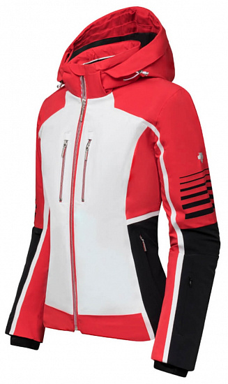 Куртка женская Descente Evangeline Super White/Electric Red - Фото 1 большая