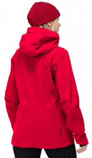 Куртка женская Norrona Lofoten Gore-Tex Pro True Red - Фото 3 большая