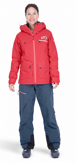 Куртка женская Ortovox 2L Swisswool Andermatt Hot Coral - Фото 2 большая