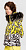 Куртка женская SportAlm Top Druck m.Kap+P Yellow - Фото 3 малая