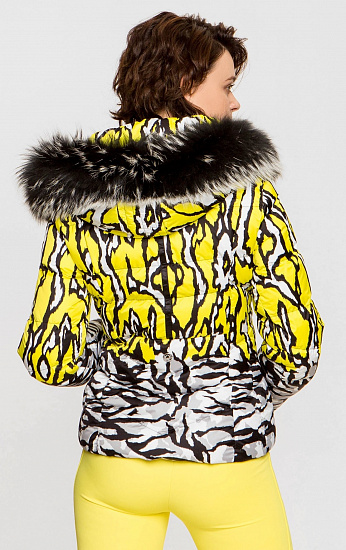 Куртка женская SportAlm Top Druck m.Kap+P Yellow - Фото 5 большая