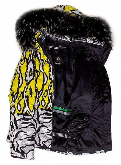 Куртка женская SportAlm Top Druck m.Kap+P Yellow - Фото 7 большая