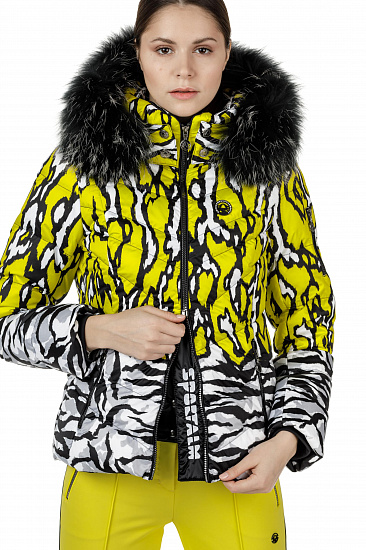 Куртка женская SportAlm Top Druck m.Kap+P Yellow - Фото 15 большая