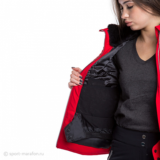 Куртка женская Descente Raven D7-9323 Fur Electric Red - Фото 10 большая