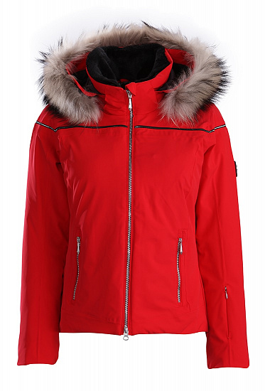 Куртка женская Descente Raven D7-9323 Fur Electric Red - Фото 1 большая