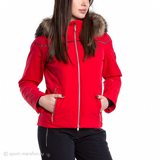 Куртка женская Descente Raven D7-9323 Fur Electric Red - Фото 12 большая