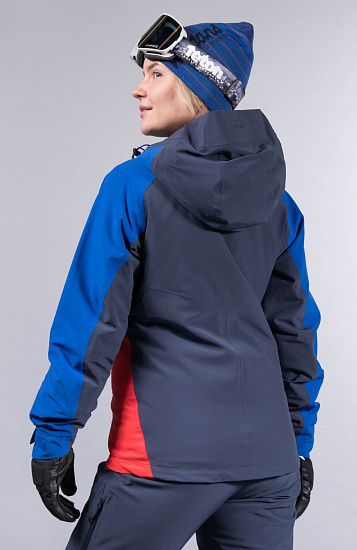 Куртка женская Bergans Oppdal Ins Dk RoyalBlue/Navy/FireRed - Фото 4 большая