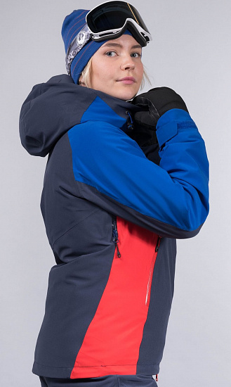 Куртка женская Bergans Oppdal Ins Dk RoyalBlue/Navy/FireRed - Фото 5 большая