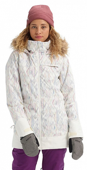 Куртка женская Burton Lelah Diamond Dot/Stout White - Фото 2 большая