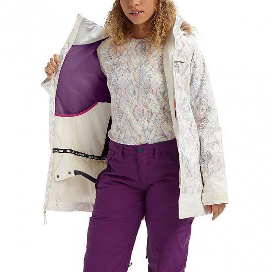 Куртка женская Burton Lelah Diamond Dot/Stout White - Фото 6 большая