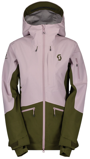 Куртка женская Scott Vertic 3L Cloud Pink/Fir Green - Фото 1 большая
