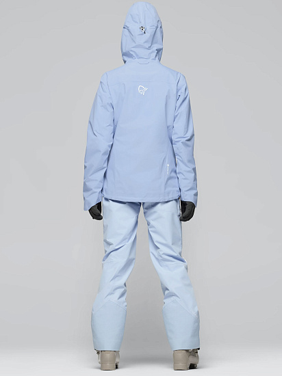 Куртка женская Norrona Lofoten Gtx Insulated Cashmere Blue - Фото 7 большая