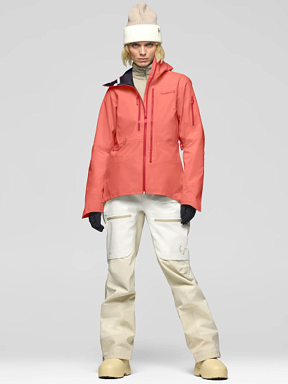 Куртка женская Norrona Lofoten Gtx Pro Deep Sea Coral - Фото 6 большая