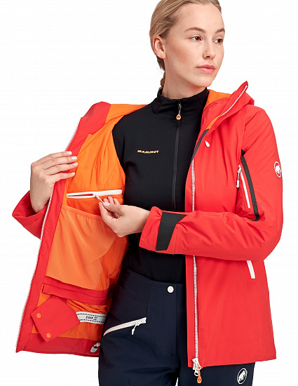 Куртка женская Mammut Nordwand Thermo HS Hooded Azalea - Фото 7 большая