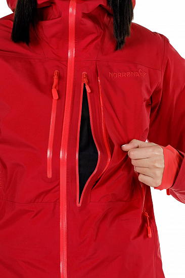 Куртка женская Norrona Lofoten Gore-Tex Pro Jester Red - Фото 10 большая