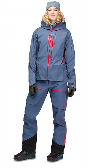Куртка женская Norrona Lofoten Gore-Tex Pro Vintage Indigo - Фото 2 большая