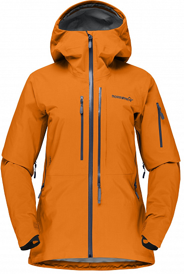 Куртка женская Norrona Lofoten Gore-Tex Pro Orange Popsicle - Фото 1 большая