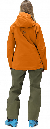 Куртка женская Norrona Lofoten Gore-Tex Pro Orange Popsicle - Фото 4 большая