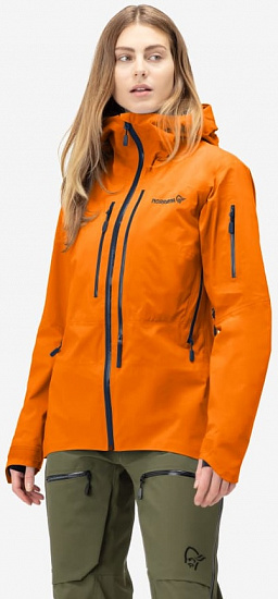 Куртка женская Norrona Lofoten Gore-Tex Pro Orange Popsicle - Фото 5 большая